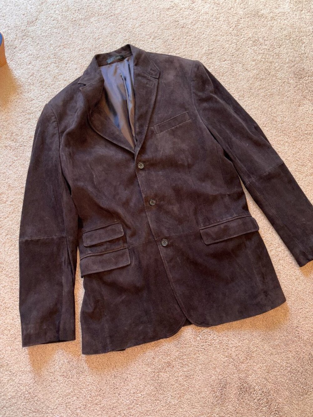 Ralph Lauren Dark Brown Micro Suede Blazer 42L